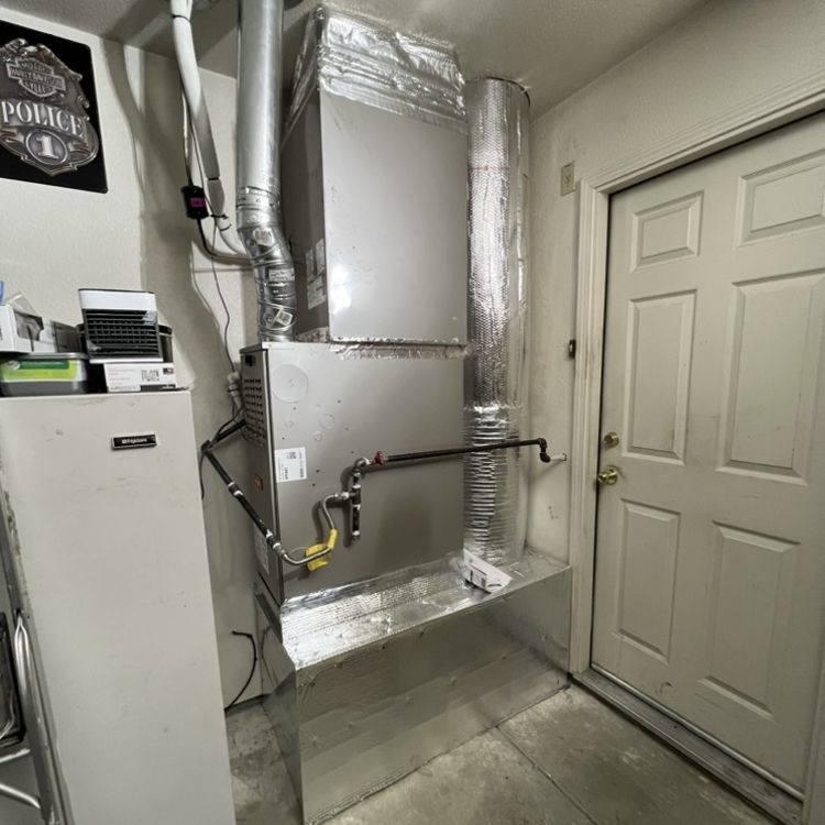 After: new HVAC system installed by Comfortable HVAC Services