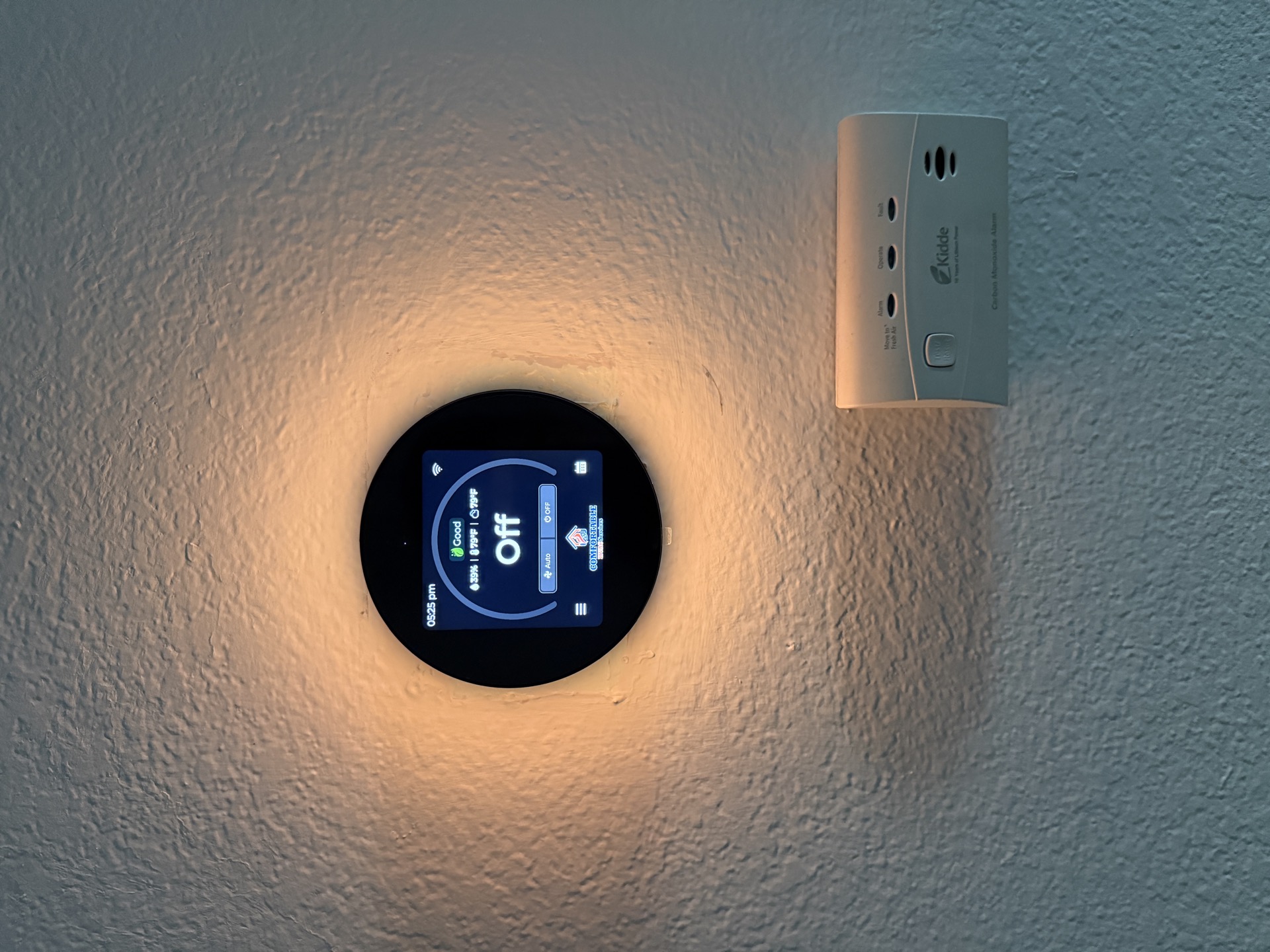 Ecobee smart thermostat installed by Comfortable HVAC Services in Rancho Cordova home